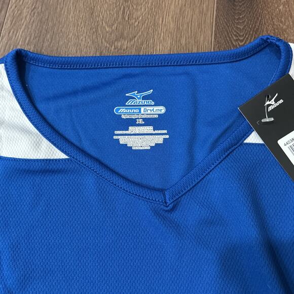 Mizuno Women's Volleyball Performance Cap Sleeve G3 Jersey, Royal/White XL - Picture 3 of 5